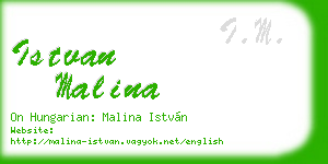 istvan malina business card
